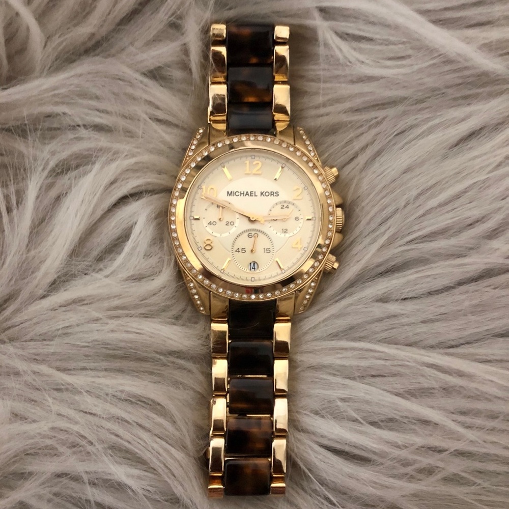 Michael Kors Gold & Tortoiseshell watch